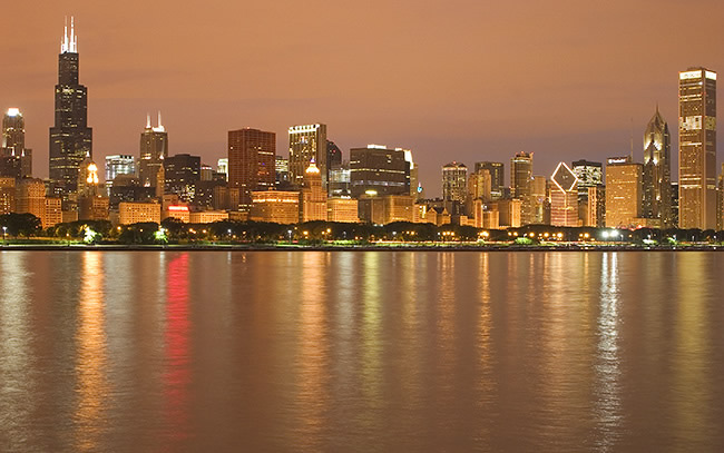 skyline Чикаго США