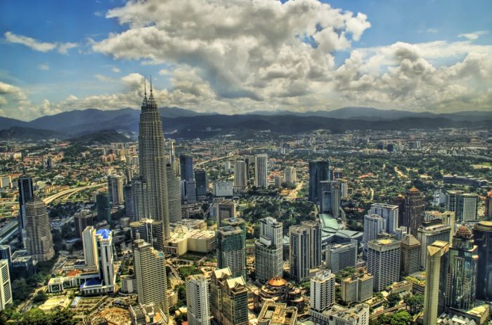 skyline Куала-Лумпур Малайзия