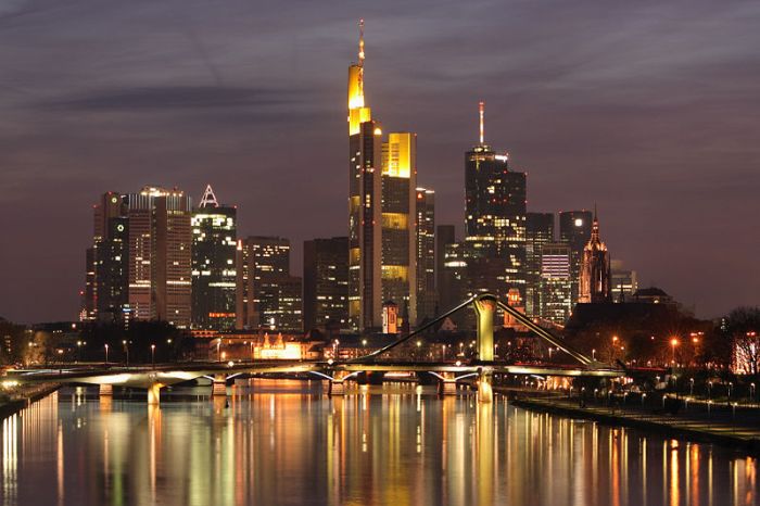 skyline Франкфурт Германия