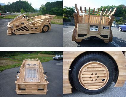 wooden car