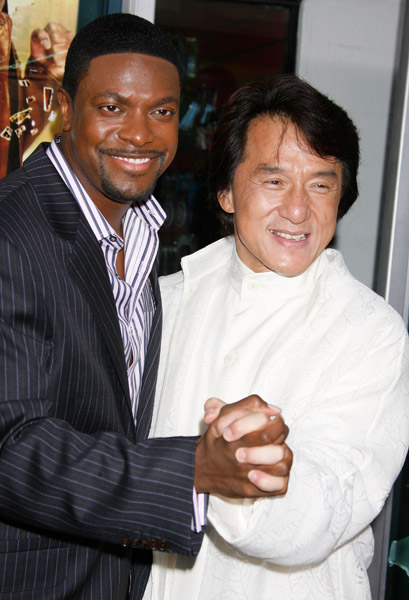 Крис Такер Chris Tucker и Джеки Чан Jackie Chan на премьере нового фильма Час пик 3 Rush Hour 3