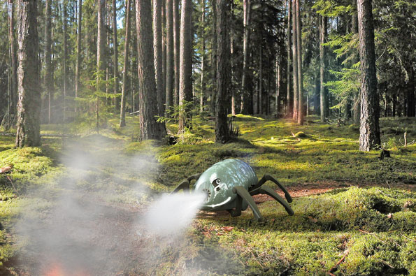 робот-жук спасает лес от пожаров