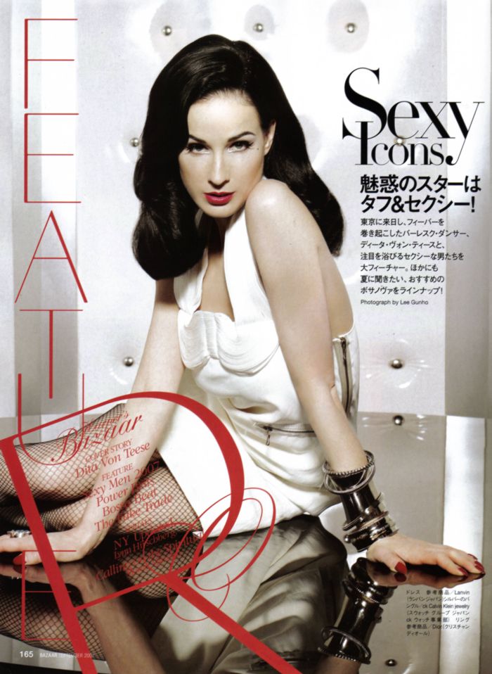 harper's bazaar japan september 2007 dita von teese