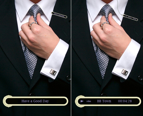 mp3 плеер в виде зажима для галстука