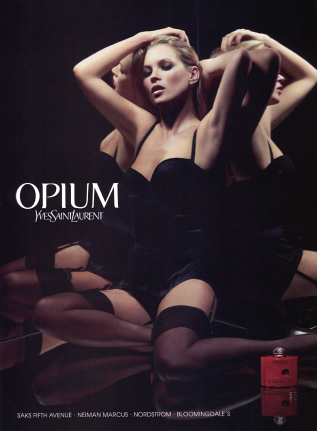 ysl opium kate moss yves saint laurent fashion ad
