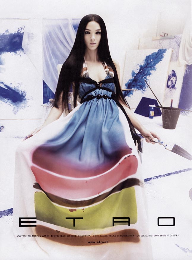 etro maria carla boscono fashion ad beautiful