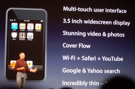 Новый ipod touch имеет большой сенсорный экран как у iphone