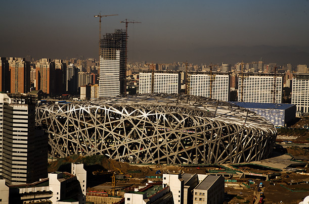 beijing skyline birds nest пекинский стадион