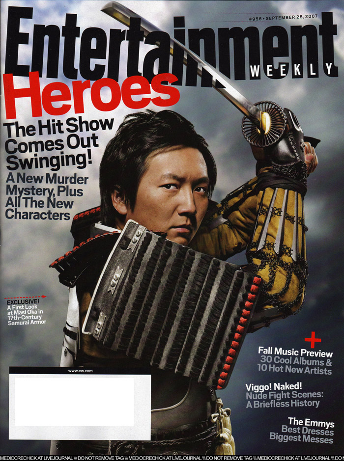 Герои одноименного сериала Heroes снялись для еженедельника Entertainment Weekly