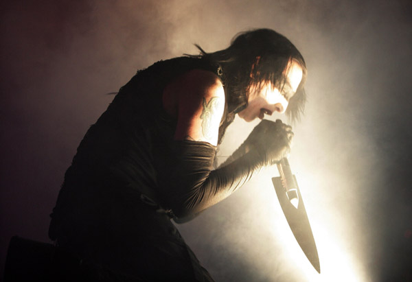 Мэрилин Мэнсон Marilyn Manson выступает в концертном зале Hordern Pavillion в Сиднее