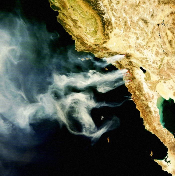 nasa satellite photo california