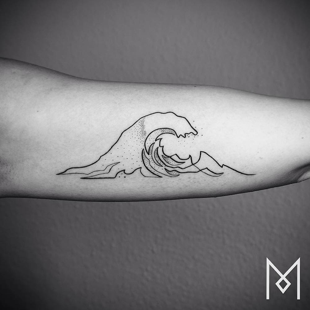Татуировки одной линией от Mo Ganji