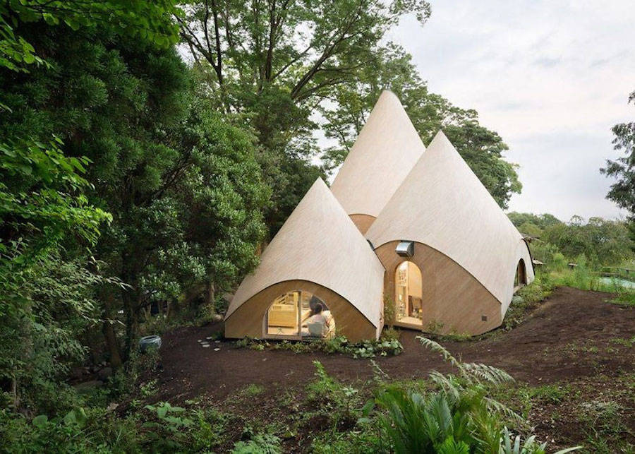 Дом в виде нескольких палаток в Японии