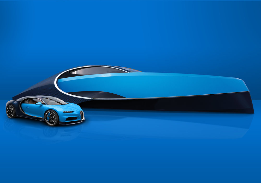 Суперяхта с очертаниями Bugatti Chiron