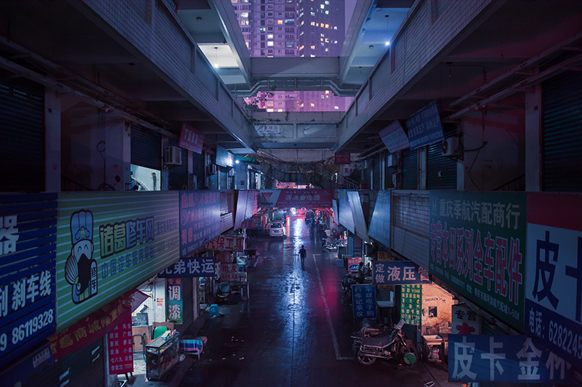 Неоновые городские пейзажи ночного Китая
