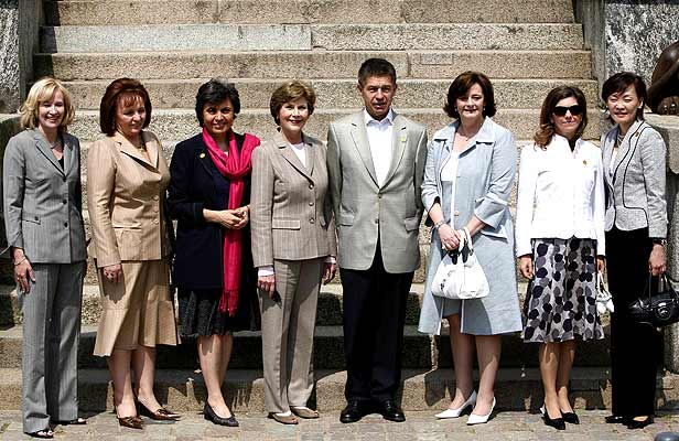 g8 первые леди муж Ангелы Меркель