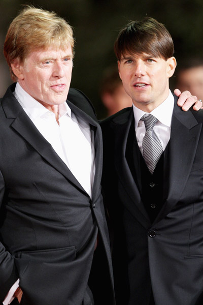 robert redford and tom cruise at rome film festival роберт редфорд и том круз привезли в Рим свою картину Львы для ягнят