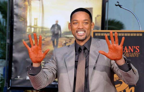 will smith at foot and handprint ceremony in los angeles
