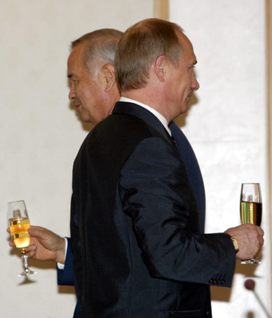 Владимир Путин и Ислам Каримов