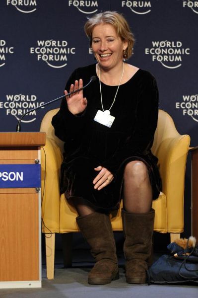 emma thompson at world economic forum in davod switzerland