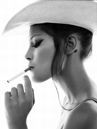 catherine mcneil with a cigarette