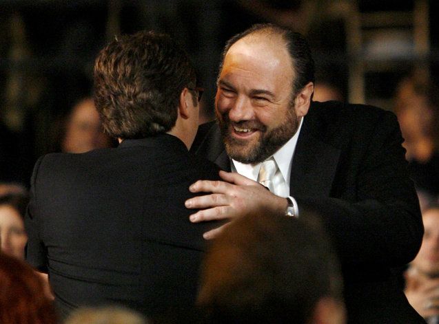 james gandolfini receives best leading actor in drama series the sopranos screen actors guild awards