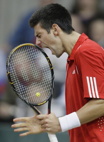 novak djokovic of Serbia during The Davis Cup World Group