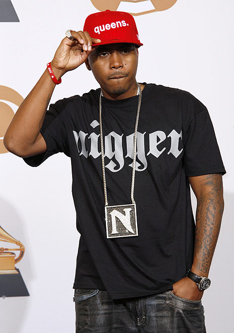 nas wearing nigger t-shirt at grammy awards