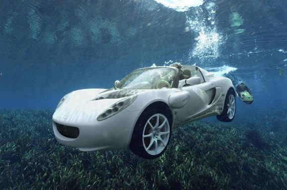автомобиль, умеющий плавать под водой