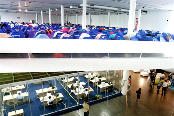Tents at Campus party, Sao Paolo, Brazil