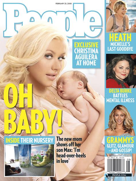 Chirstina Aguilera with her son Max / People Magazine