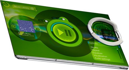 Гибкий цветной сенсорный дисплей покрывает всю поверхность Nokia Morph