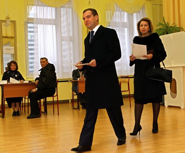 Первый вице-премьер РФ Дмитрий Медведев с женой Светланой