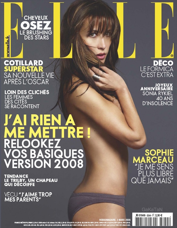 софи марсо в мартовском номере французского издания elle