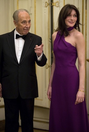 shimon peres and carla bruni sarkozy