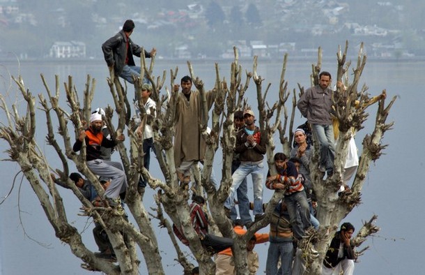 The Hazratbal Shrine in Srinagar, Kashmir, India