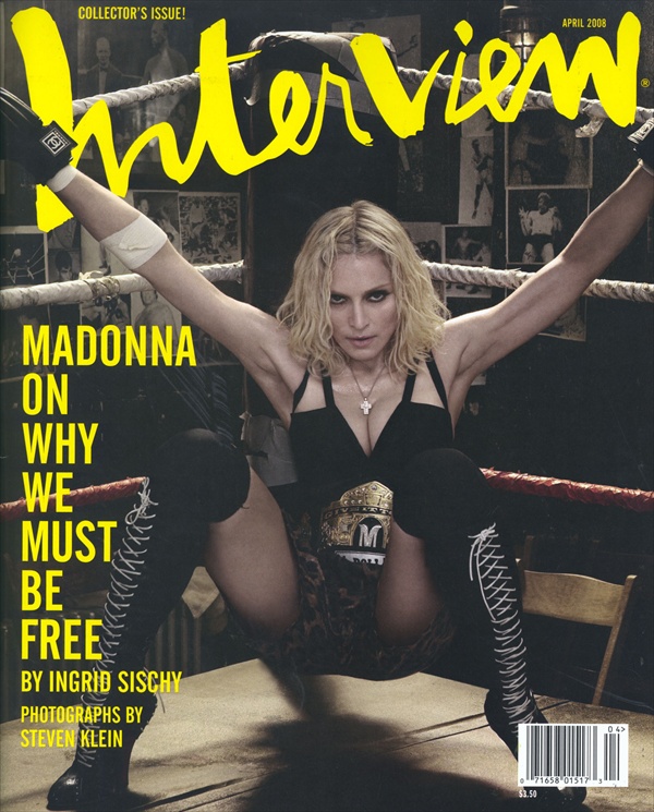 мадонна на обложке журнала interview апрель 2008 фото стивен кляйн