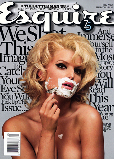jessica simpson shaving esquire magazine cover