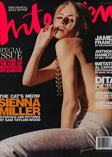 sienna miller on the cover of interview magazine