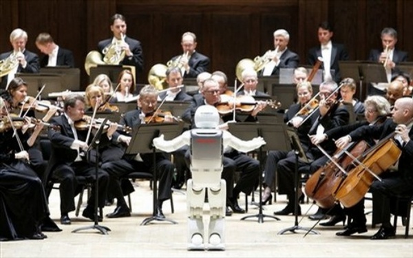 asimo robot conducts orchestra in detroit