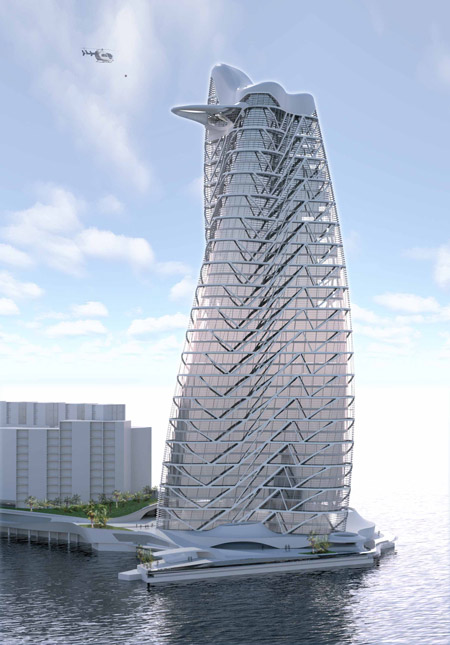 новая башня в Абу-Даби, ОАЭ