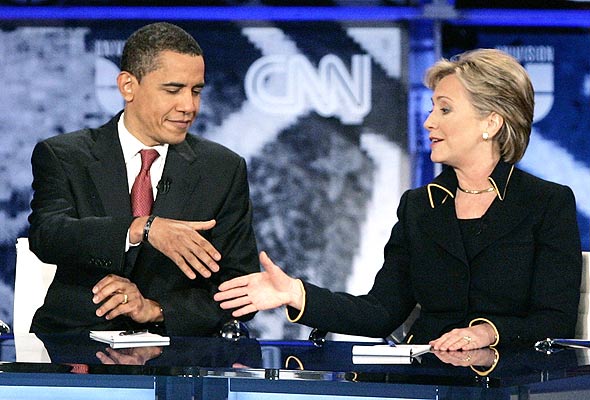 hillary clinton and barack obama debate in university of texas