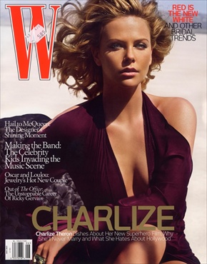 charlize theron w magazine cover