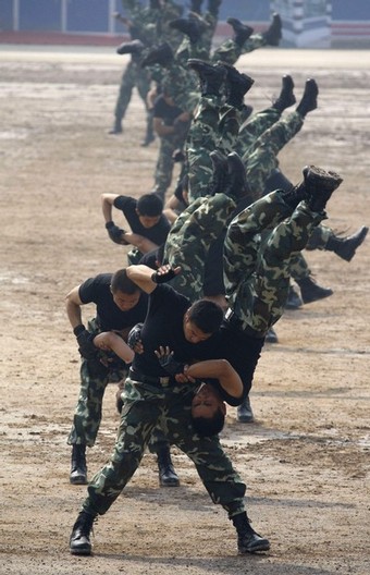 antiterror training paramilitary policemen chinese forces prepare for olympic games 2008 in beijiing