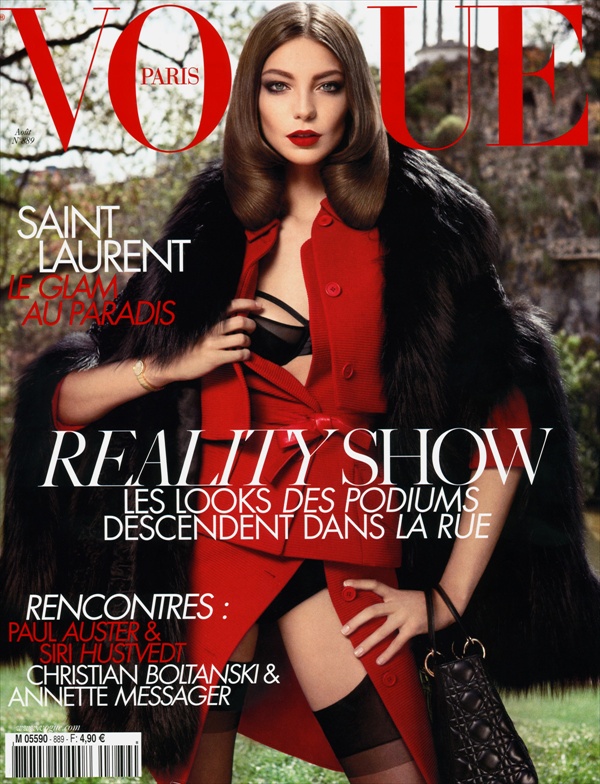 Дарья Вербовы на обложке французского издания Vogue август 2008