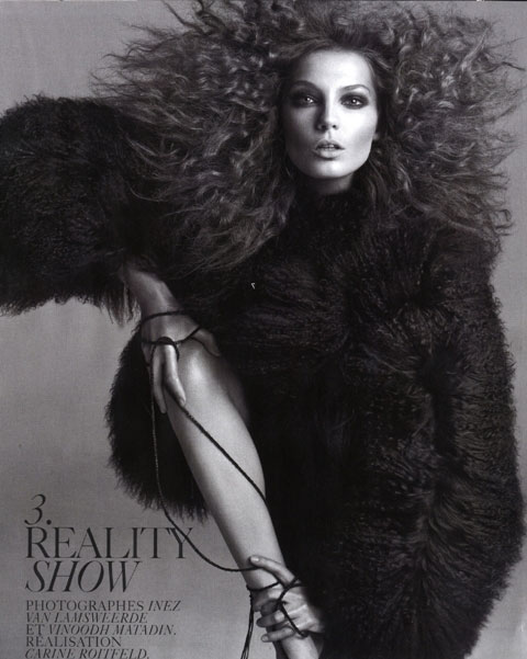 Daria Werbowy editorial Reality Show Vogue France 08/2008