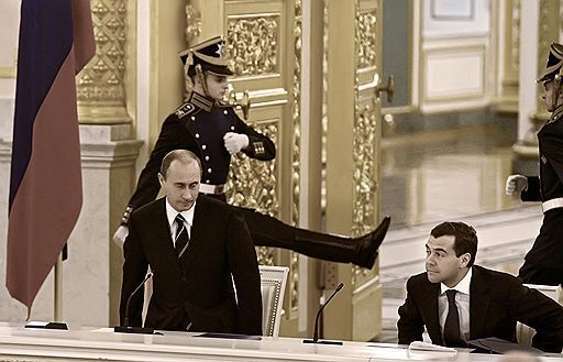 Vladimir Putin and Dmitry Medvedev