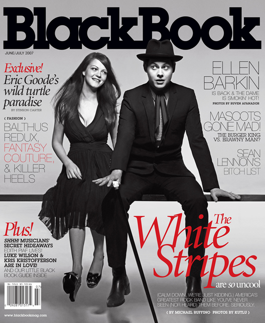 Black Book Magazine feat The White Stripes on the cover