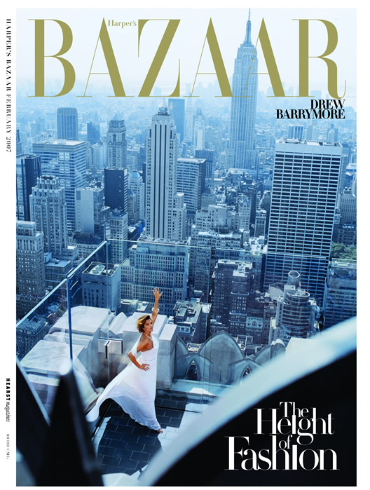 Drew Barrymore - Harper's Bazaar February 2007 cover