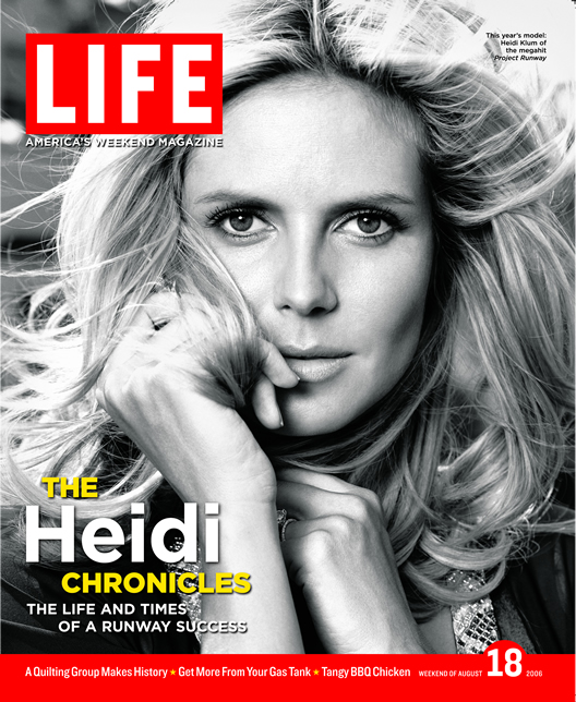 LIFE cover featuring Heidi Klum